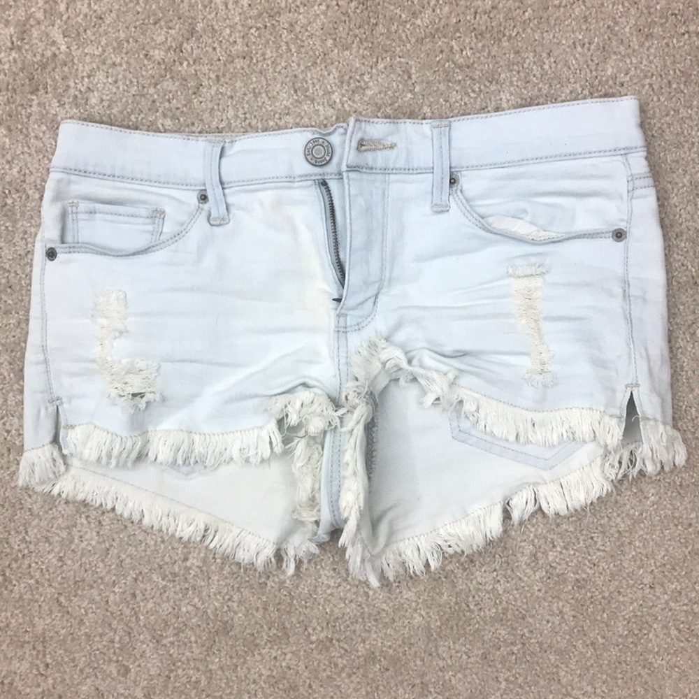 Very light blue shorts